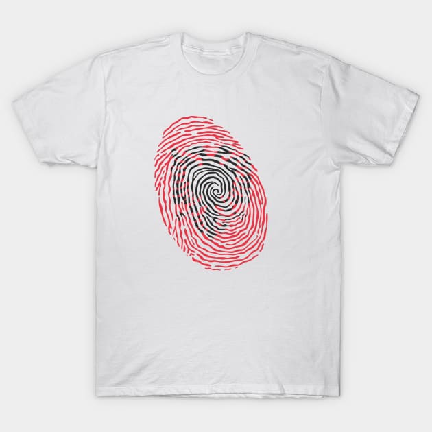 Albania Fingerprint T-Shirt by KindlyHarlot